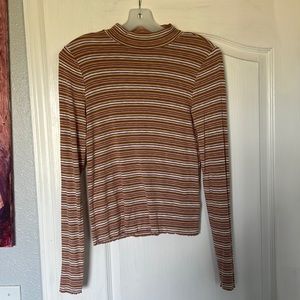 American Eagle Striped Turtleneck